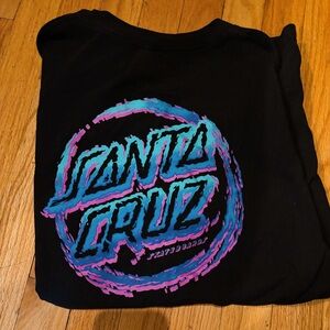 Santa Cruz Skateboards Unisex Black Graphic T-Shirt